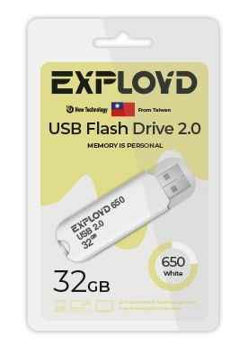 USB  32GB  Exployd  650  белый
