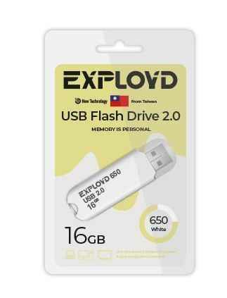 USB  16GB  Exployd  650  белый