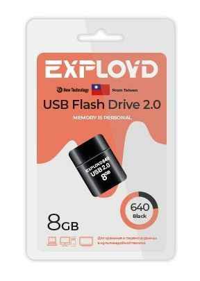 USB  8GB  Exployd  640  чёрный