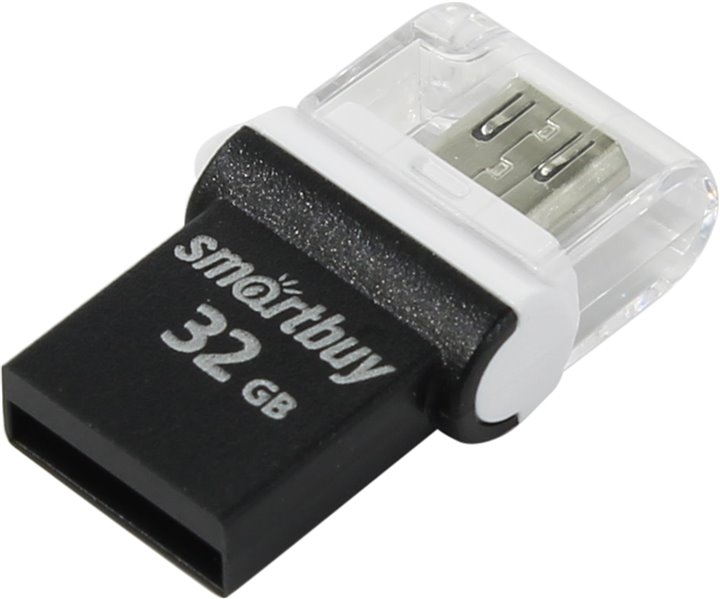 USB  32GB  Smart Buy  Poko  OTG  чёрный