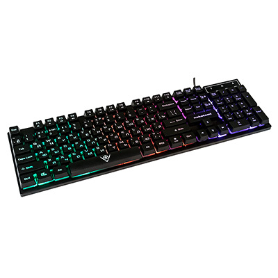 Клавиатура проводная игровая KG-23U BLACK Nakatomi Gaming, с RGB-подсветкой, USB, черная (1/20)