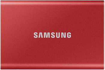 Внешний SSD  Samsung  2 TB  T7 Portable, красный, 1.8", USB Type-C, USB 3.1