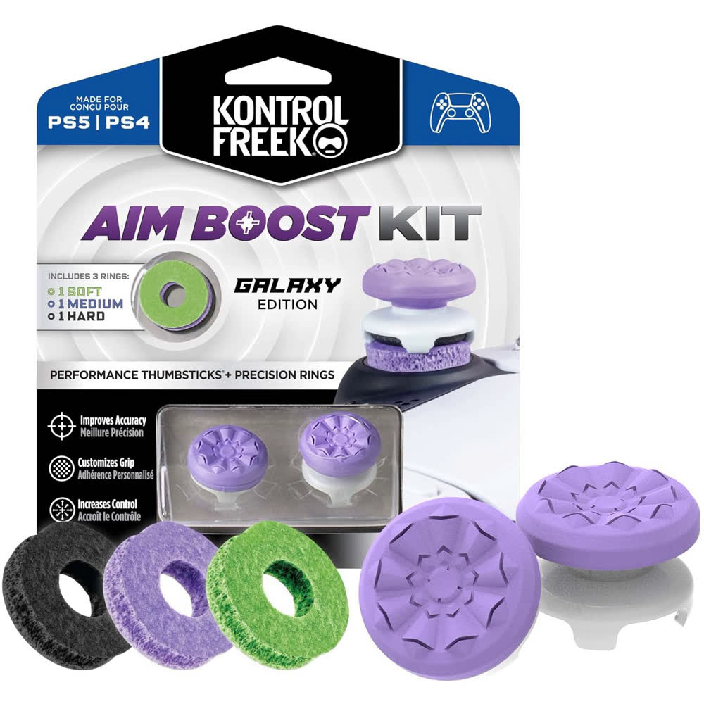Насадка + прецизионные кольца PS5/PS4 KontrolFreek Aim Boost Kit Galaxy Edition |76