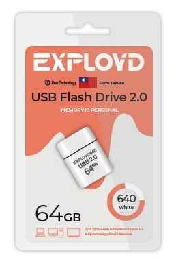 USB  64GB  Exployd  640  белый