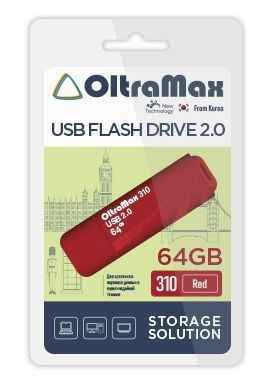 USB  64GB  OltraMax  310  красный