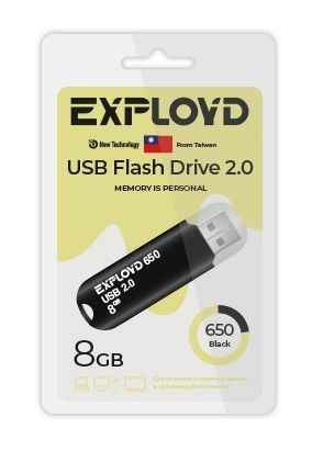 USB  8GB  Exployd  650  чёрный