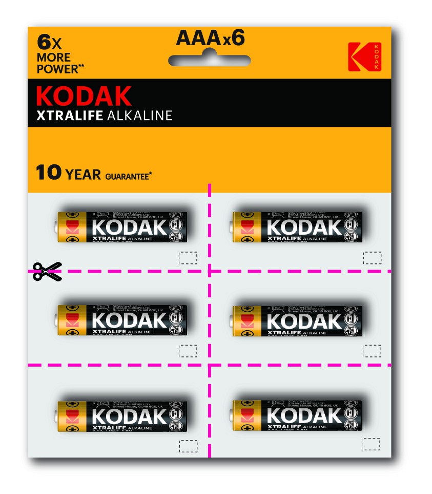 Элемент питания KODAK XTRALIFE LR03 12BL (6x2BL) [KAAA-2x6 perf] (144/576/43200)