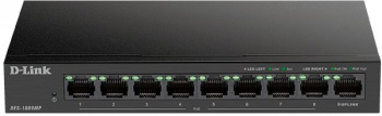 Коммутатор D-LINK DES-1009MP DES-1009MP/A1A 8x100Mb 1G 8PoE+ 117W неуправляемый (1/10)