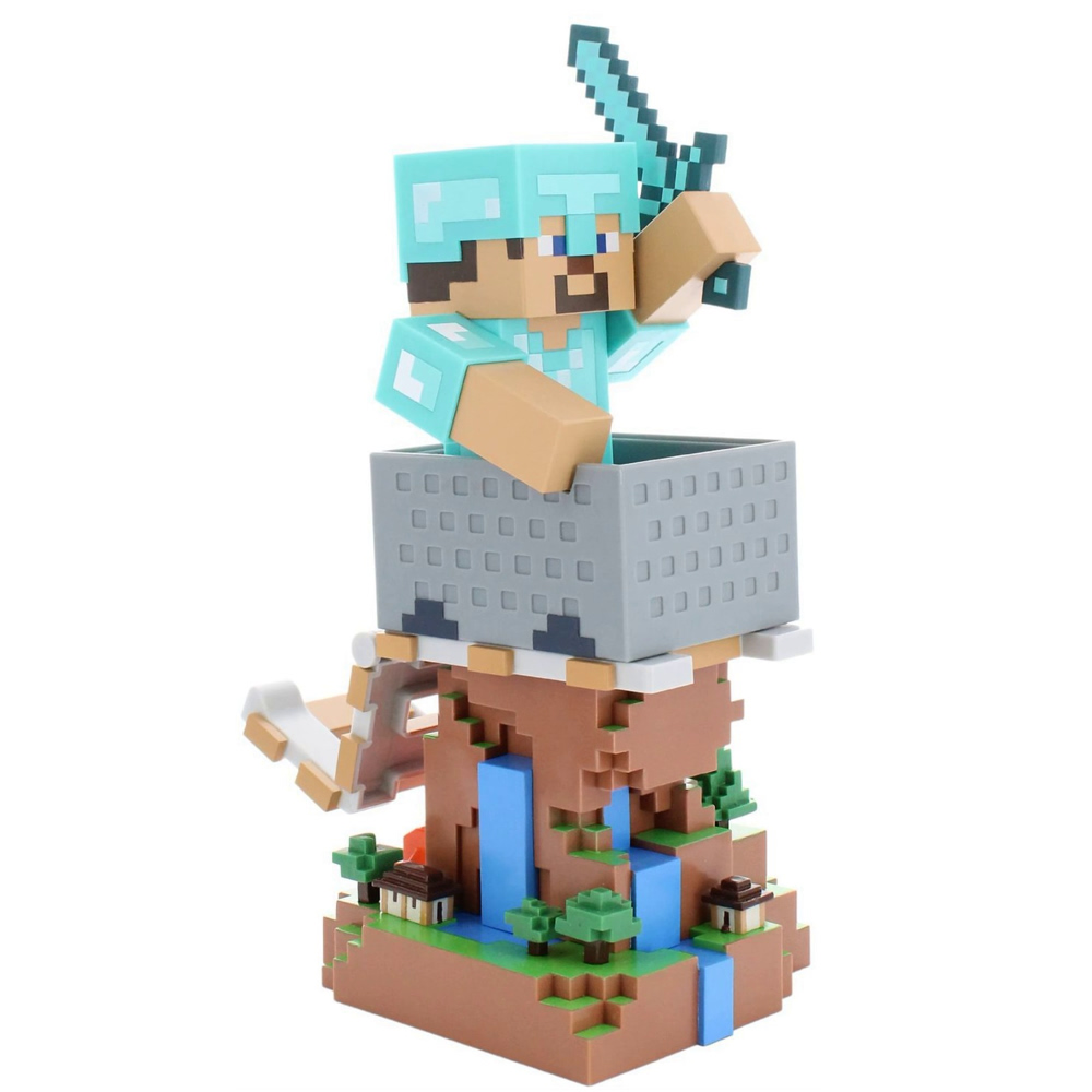 Фигурка-подставка для геймпада/телефона Cable Guys - Minecraft: Steve in Diamond 