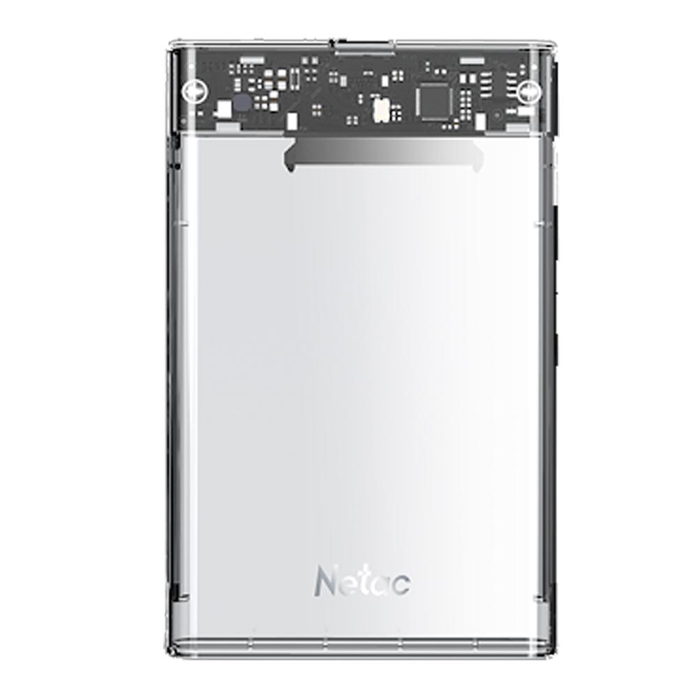 Внешний корпус Netac WH11 для HDD/SSD, 2.5", пластик прозрачный (USB 3.0 / Type A /Type B)