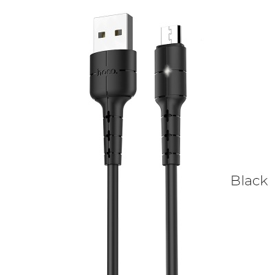 Кабель USB - микро USB HOCO X30 Star, 1.2м, круглый, 2.0A, силикон, цвет: чёрный (1/30/300)