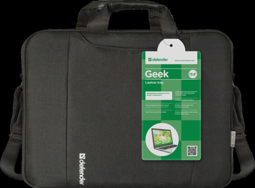 Сумка DEFENDER для ноутбука Geek 15.6", чёрная, карман (1/30)