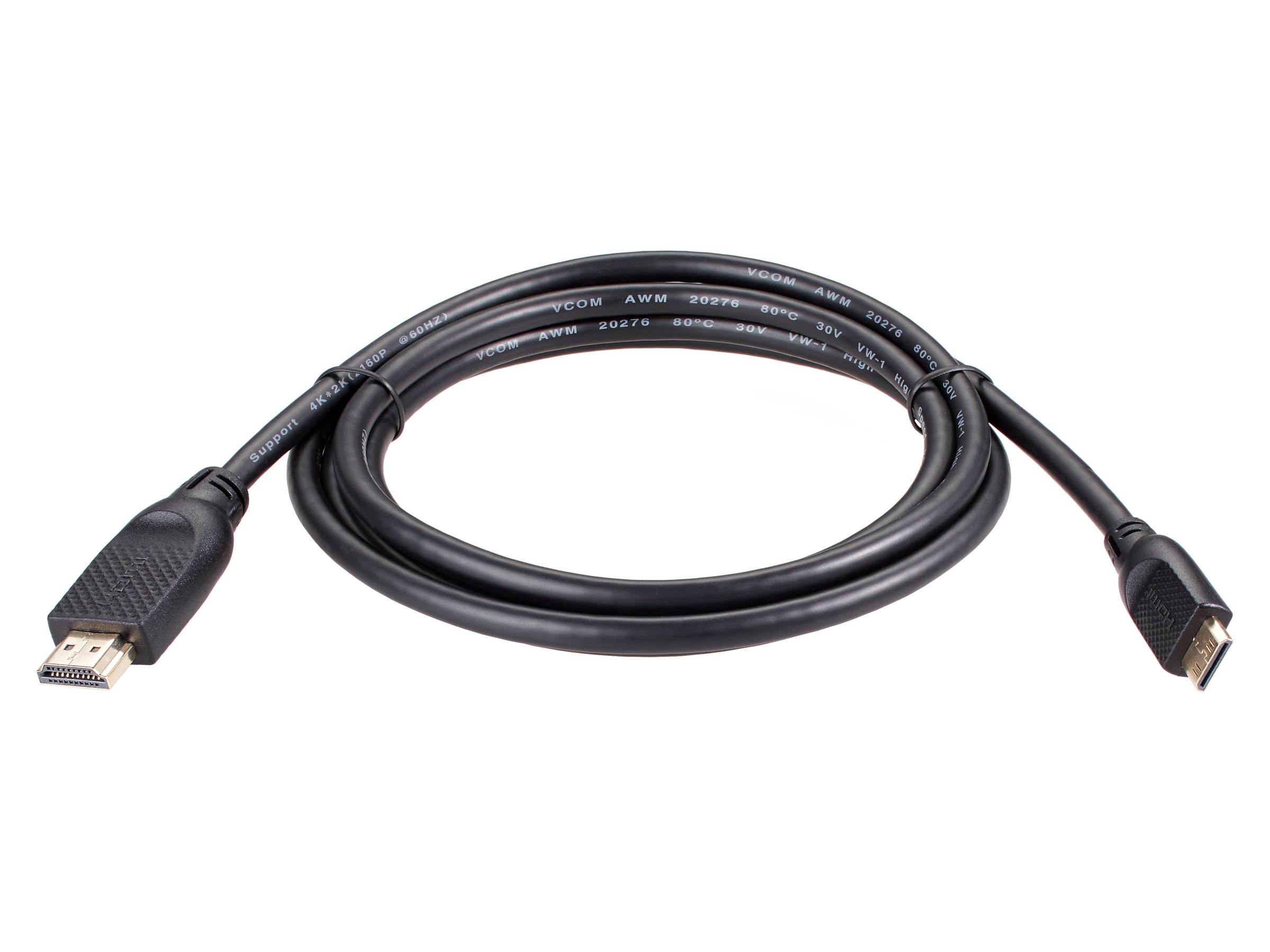 Кабель HDMI-19M --MiniHDMI-19M ver 2.0 1.8m  VCOM <CG583-1.8M> (1/50)