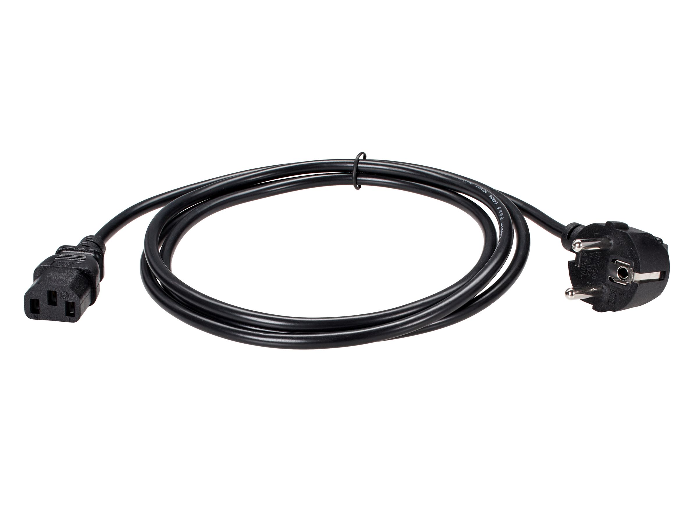 Кабель компьютер - розетка 220V EU (угловой)<VDE> 3GX0,5mm2, 1,8m, медь, Telecom <TY021-CU0.5-1.8M>