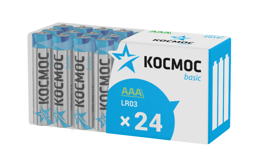 Элемент питания КОСМОС  LR03 24BOX (б/б) (24/480)