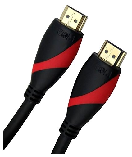 Кабель VCOM HDMI 19M/M ver. 2.0 black red, 1m (1/70)