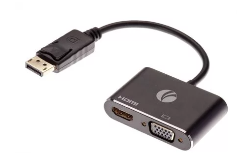 Кабель-переходник miniDisplayPort(M) ---> HDMI(F)+VGA(F)4K@30Hz VCOM Allum shell<CG646M-0.15> (1/135