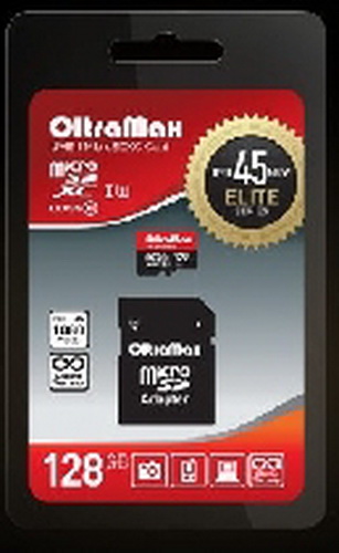 MicroSD  128GB  OltraMax Class 10 Elite UHS-I (45 Mb/s) + SD адаптер