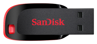 USB  64GB  SanDisk  Cruzer Blade  чёрный
