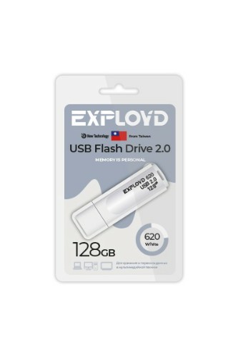 USB  128GB  Exployd  620  белый