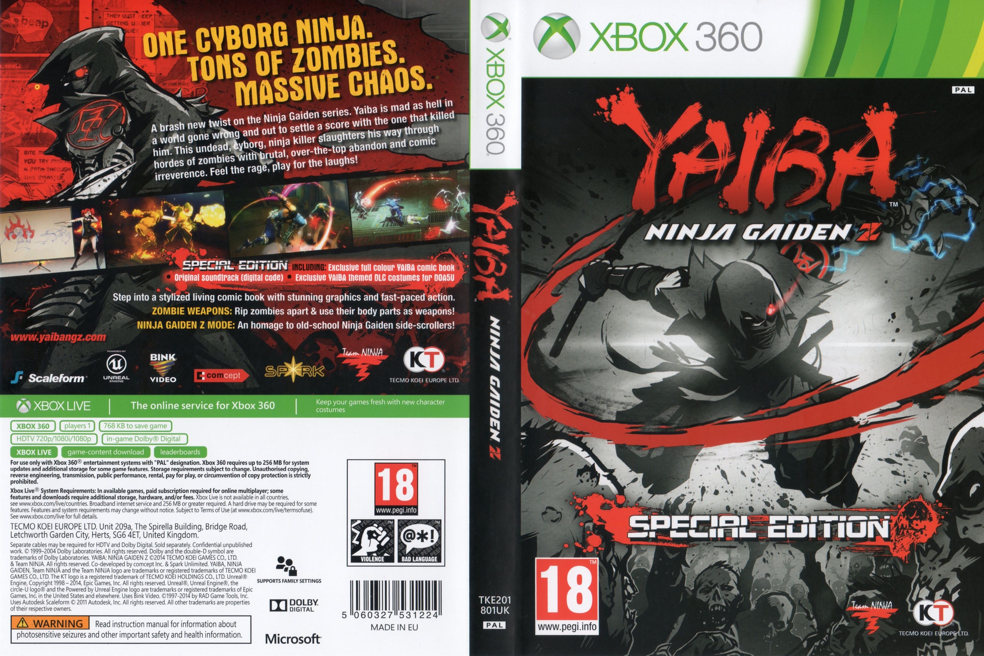 Yaiba: Ninja Gaiden Z - Special Edition [Xbox 360, английская версия]