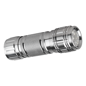 Фонарь GAUSS ручной модель GFL106 1W 50lm 3xAAA LED, металл, 110х30 мм 1/12/144