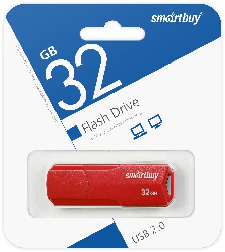 USB  32GB  Smart Buy  Clue  красный