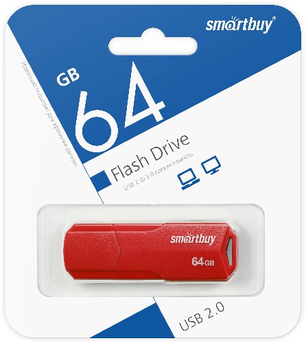 USB  64GB  Smart Buy  Clue  красный