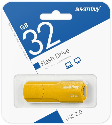USB  32GB  Smart Buy  Clue  жёлтый