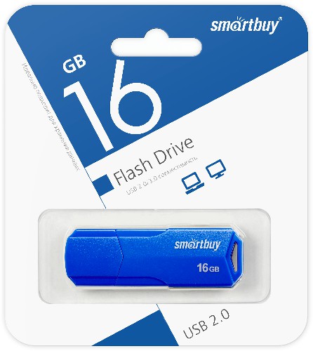 USB  16GB  Smart Buy  Clue  синий