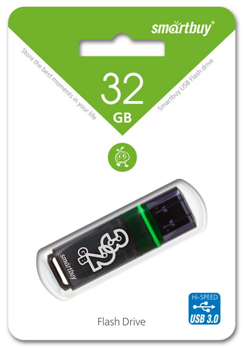 USB 3.0  32GB  Smart Buy  Glossy  темно серый