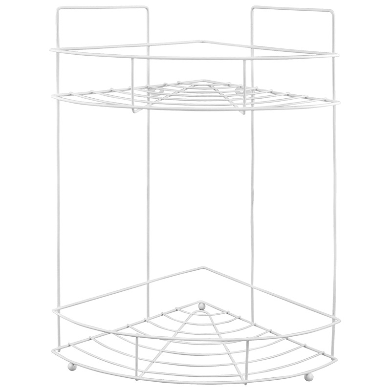Полка угловая двухъярусная W2348AP-2 (окраш.металл, цвет:белый) (1/8)