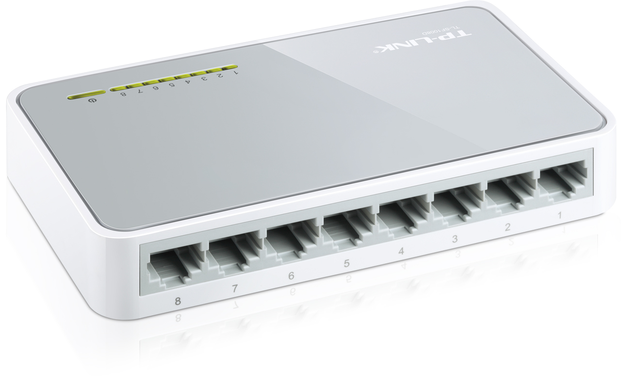 Коммутатор TP-LINK TL-SF1008D, 8 портов, Ethernet 10/100 Мбит/сек (1/60)