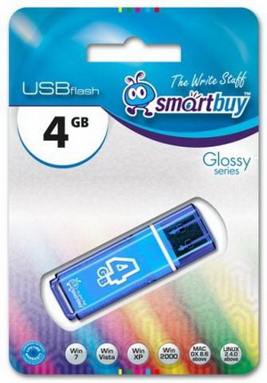USB  4GB  Smart Buy  Glossy  синий