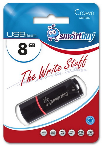 USB  8GB  Smart Buy  Crown   чёрный