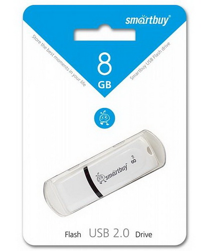 USB  8GB  Smart Buy  Paean  белый