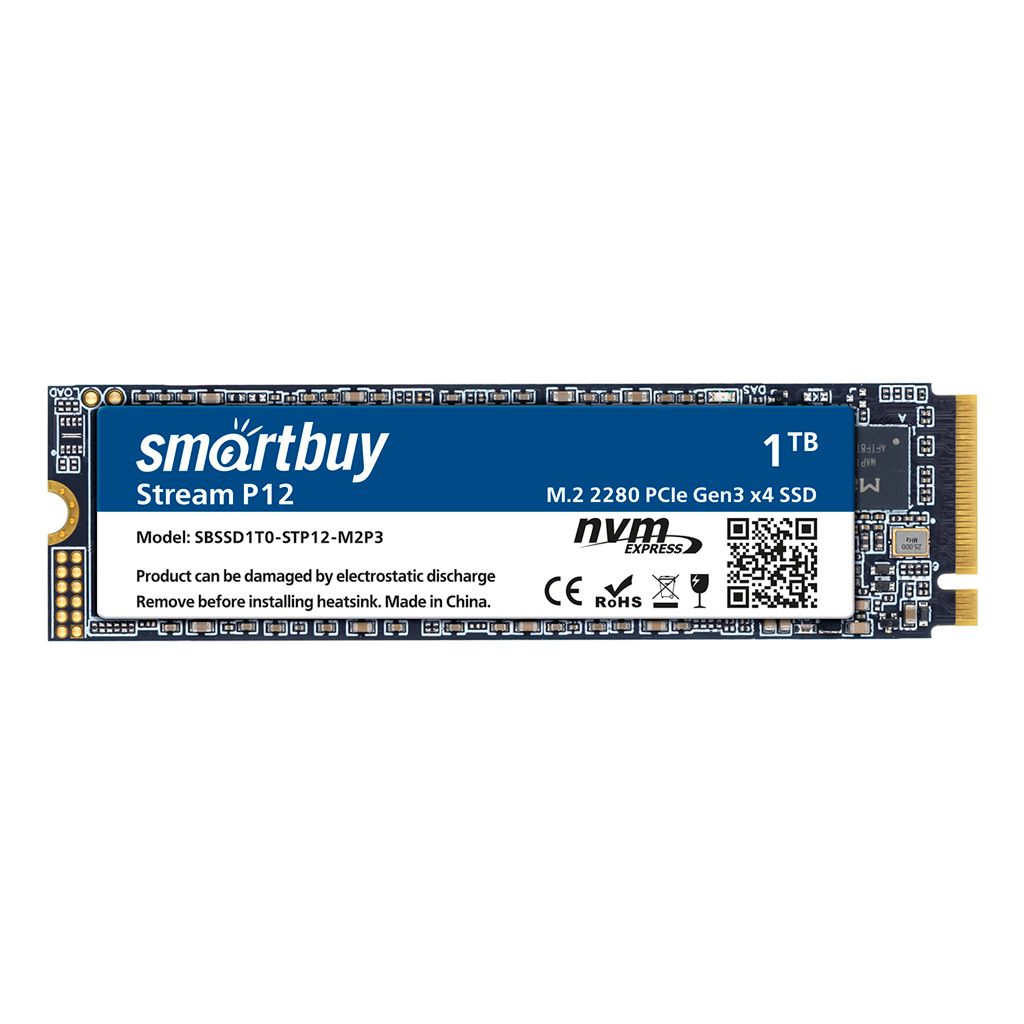 Внутренний SSD  Smart Buy 1TB  Stream P12, PCIe Gen3 x4, (M.2), 2280