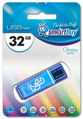 USB  32GB  Smart Buy  Glossy  синий
