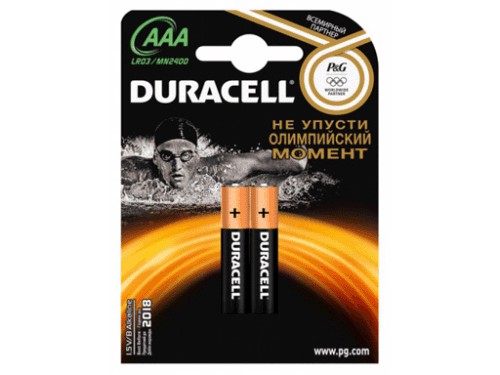 Элемент питания DURACELL  LR03  BL2 BASIC   (2/20/96/14592)