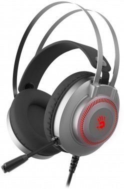 Игровая гарнитура A4TECH Bloody J200S  2м мониторные USB оголовье (J200S),серый (1/20)