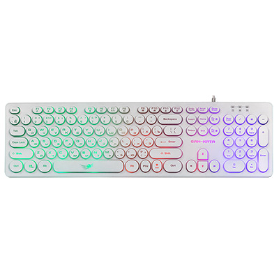 Клавиатура проводная игровая KGK-16U WHITE DIALOG Gan-Kata, с RGB-подсветкой, USB, белая (1/20)