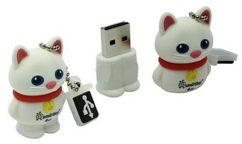 USB  32GB  Smart Buy Wild series  Котёнок  белый