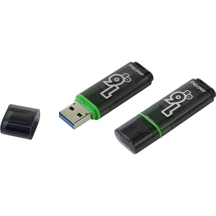 USB 3.0  16GB  Smart Buy  Glossy  темно серый