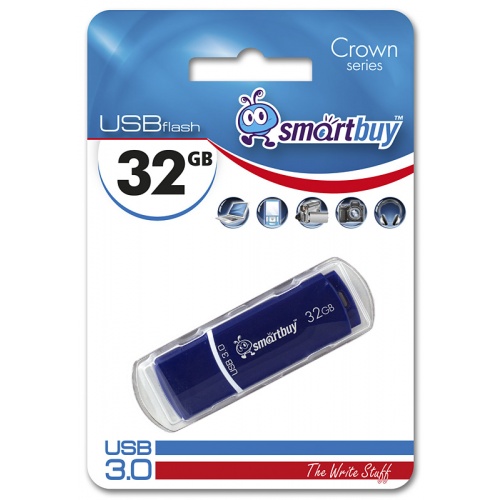 USB 3.0  32GB  Smart Buy  Crown  синий