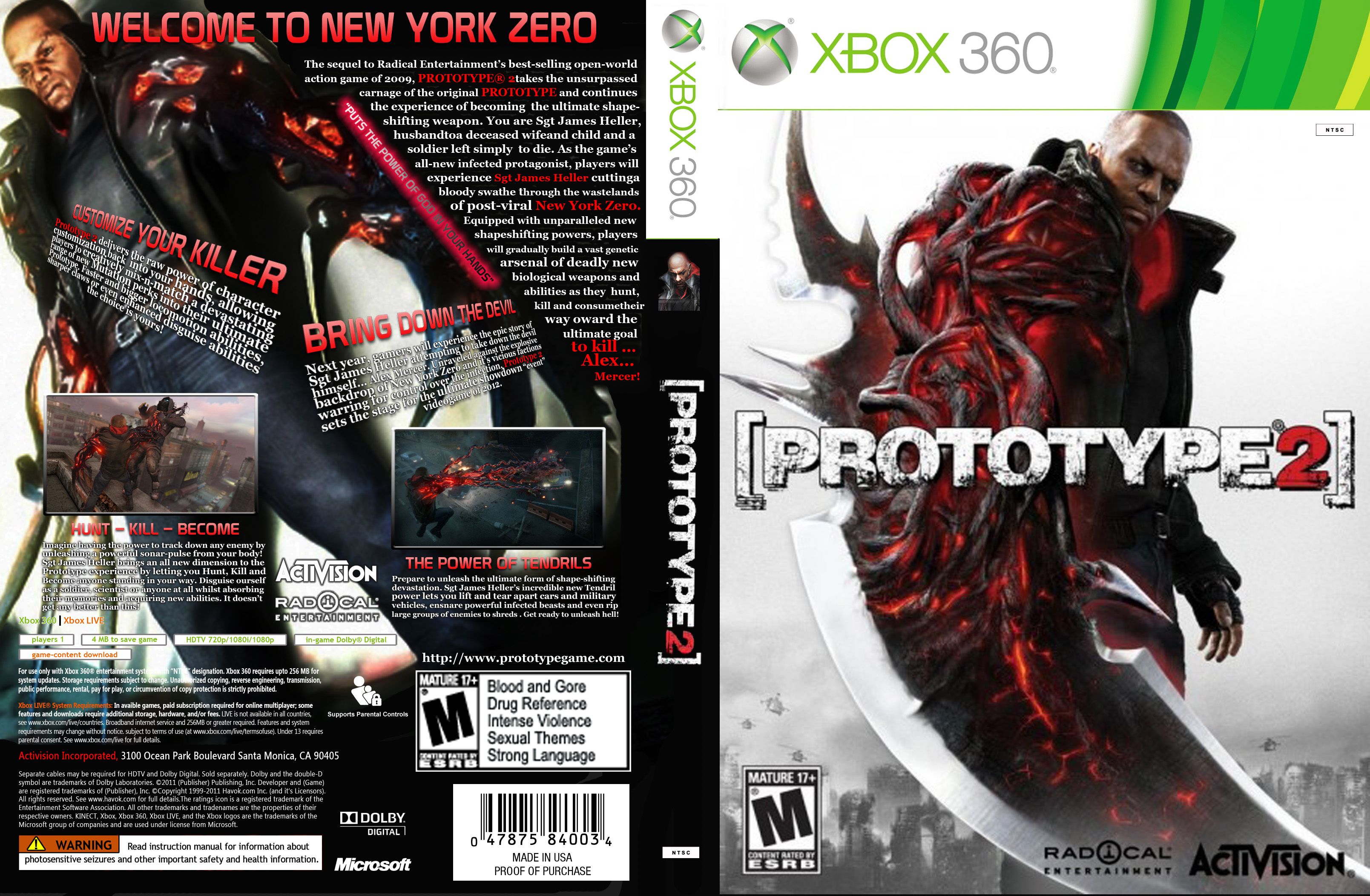 Prototype 2 [Xbox 360, английская версия]