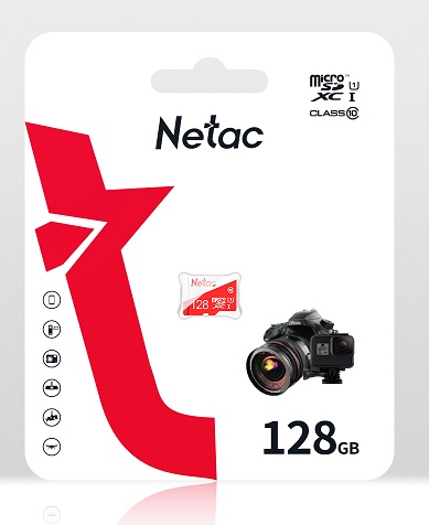 MicroSD  128GB  Netac  P500  Eco  Class 10 UHS-I без адаптера