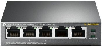 Коммутатор TP-LINK TL-SG1005P 5G 4PoE 56W неуправляемый (1/12)