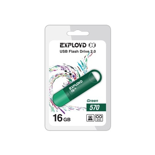 USB  16GB  Exployd  570  зелёный