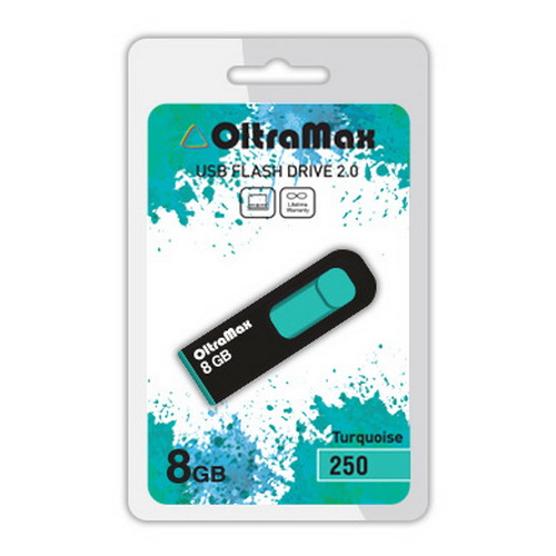 USB  8GB  OltraMax  250  бирюзовый