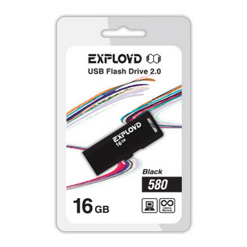 USB  16GB  Exployd  580  чёрный